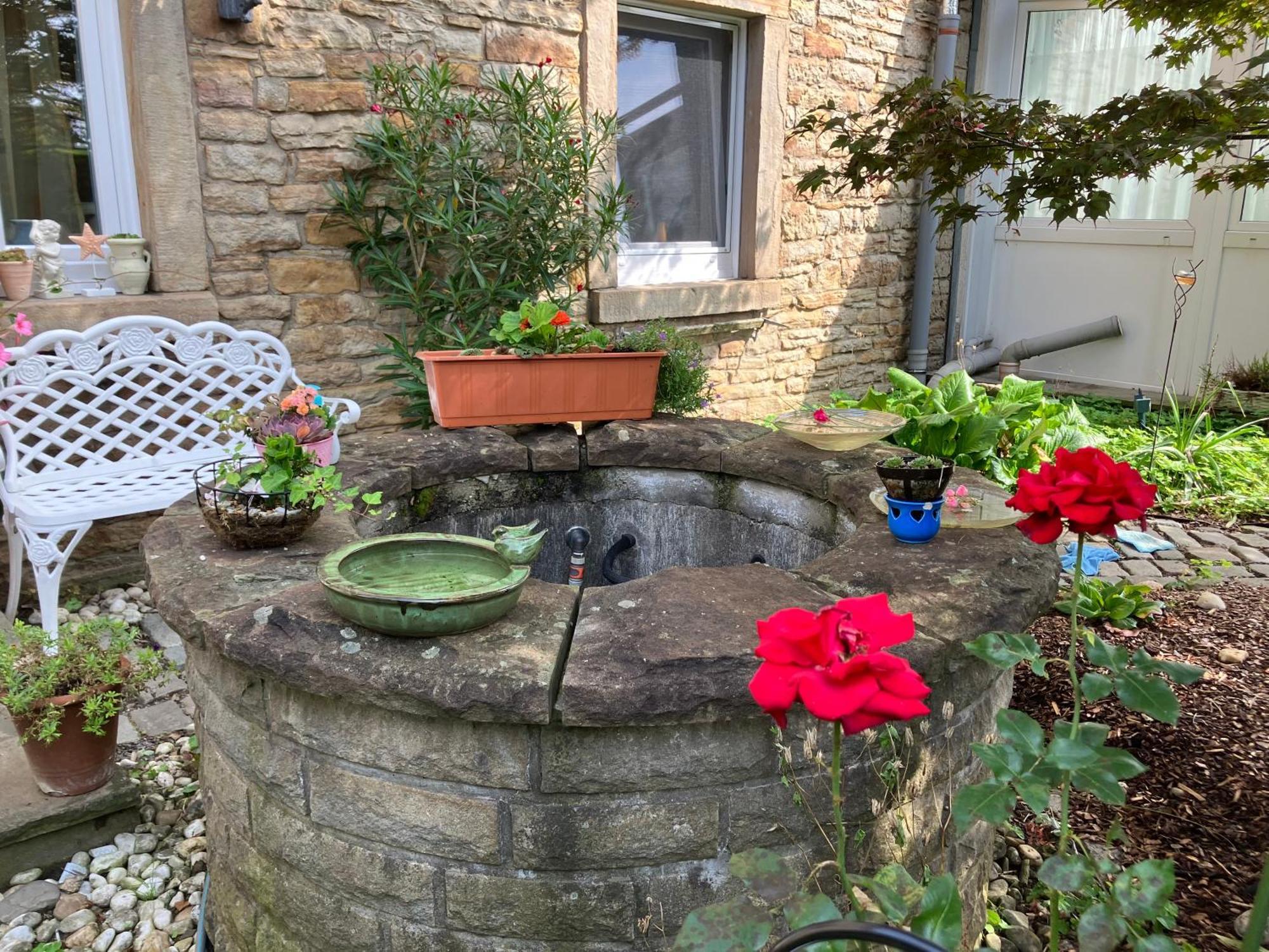 Ferienwohnung Im Gruenen Mit Balkon ヘルデッケ エクステリア 写真